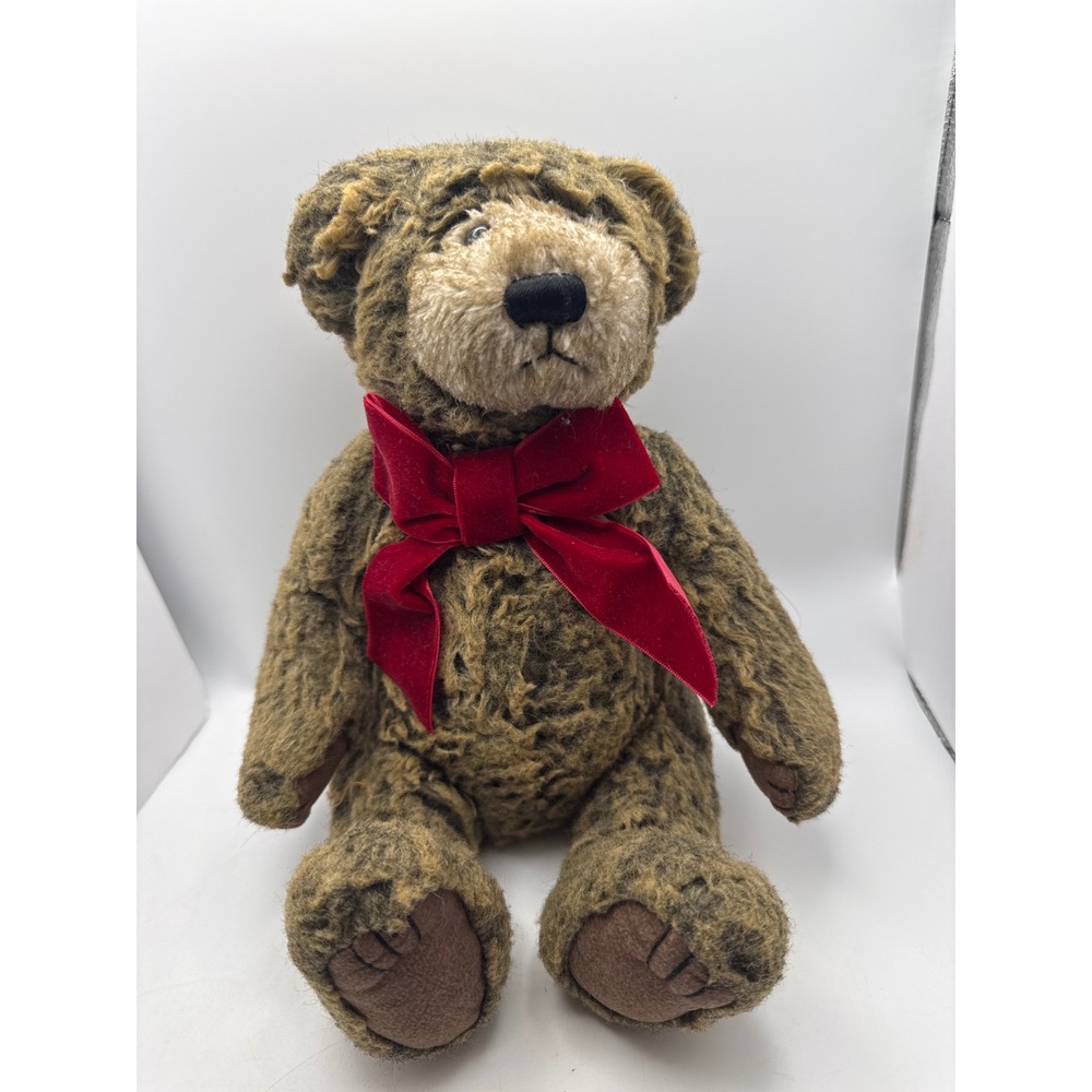 Bath Body Works Aspen Teddy Bear Red Velvet Bow Plush‎ Stuffed Animal